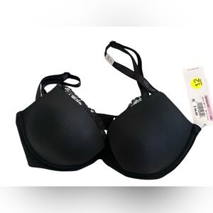 Calvin Klein Seductive Comfort Black Plunge Bra with Adjustable Straps 34D NWT